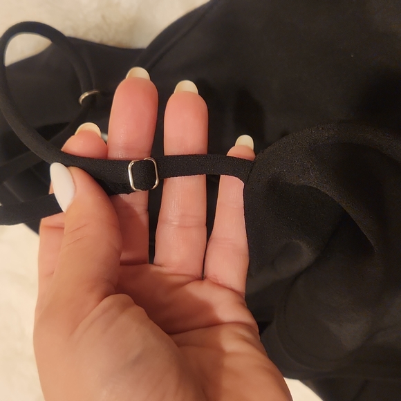 Xtaren Ruffle Off The Shoulder Maxi Dress black size L - Picture 8 of 14